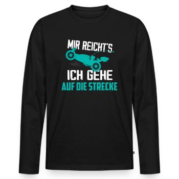 Mir reicht's ich gehe auf die Strecke RC Car Mode - Männer Premium Bio Langarmshirt - Schwarz - Vorne - Nico (187cm)
