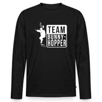 Hopper Gamer Streamer Warzone Gamepad Gamecker Game - Men's Premium Organic Long Sleeve Shirt - black - Front - Nico (187cm)