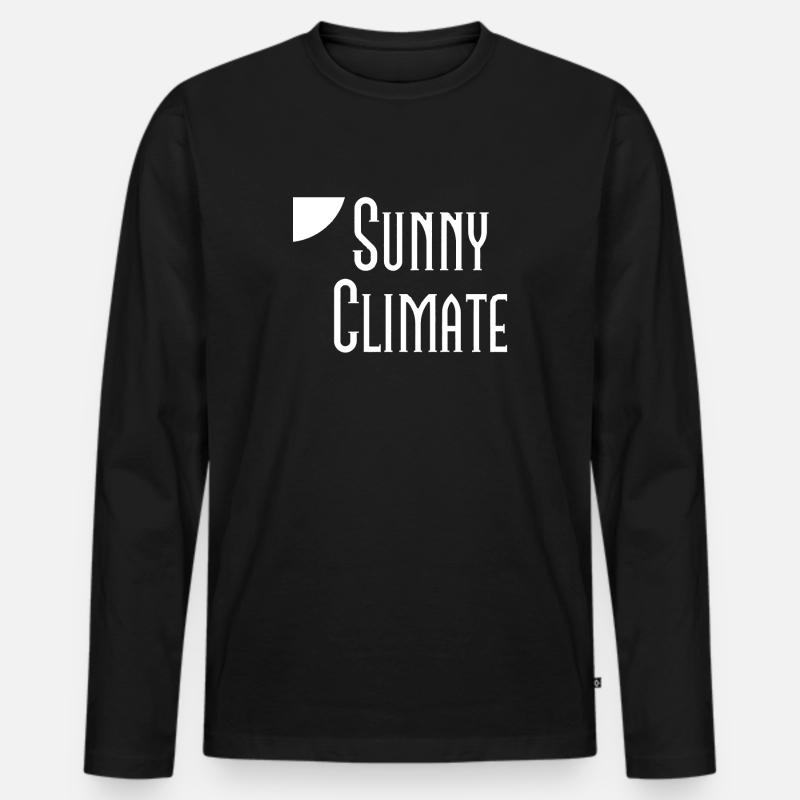 sonniges Klima - Männer Premium Bio Langarmshirt - Schwarz