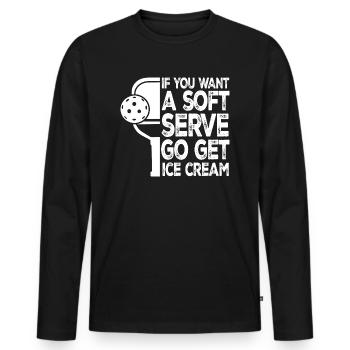 Wenn Sie einen Softdrink wollen, holen Sie sich Eis - Männer Premium Bio Langarmshirt - Schwarz - Vorne - Nico (187cm)