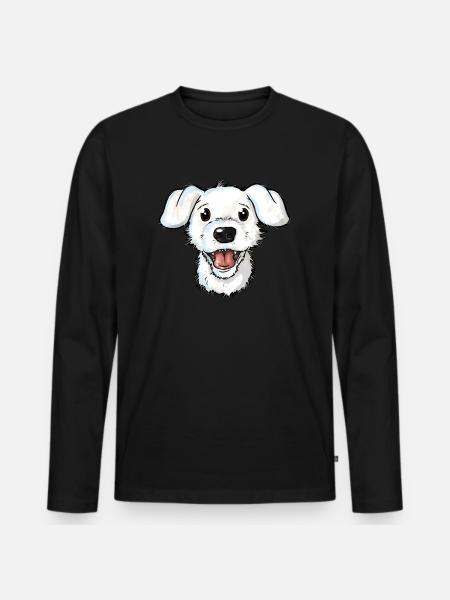 Alfred Portrait - Men's Premium Organic Long Sleeve Shirt - black