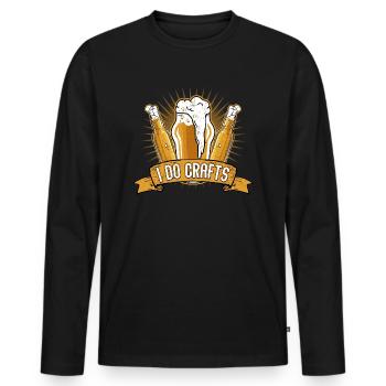 I Do Crafts Craft Beer Brewer Homebrew - Men's Premium Organic Long Sleeve Shirt - black - Front - Nico (187cm)