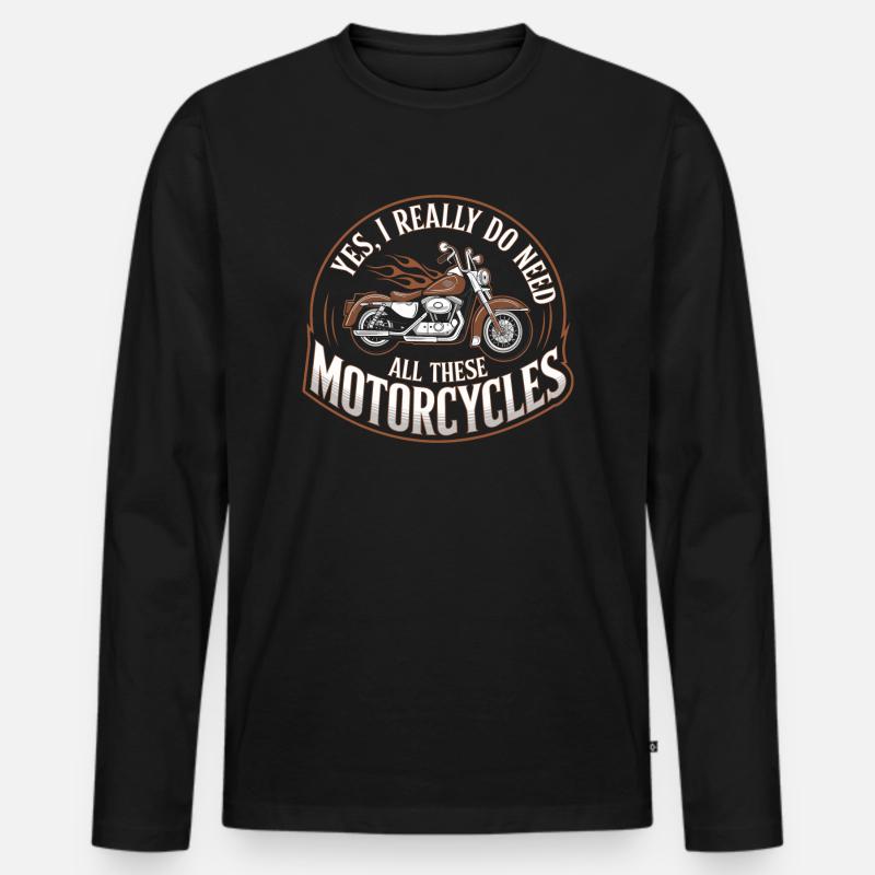 Motorräder: Leidenschaft pur - Männer Premium Bio Langarmshirt - Schwarz