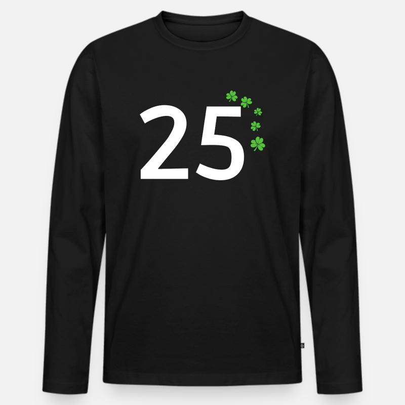 25 - Männer Premium Bio Langarmshirt - Schwarz