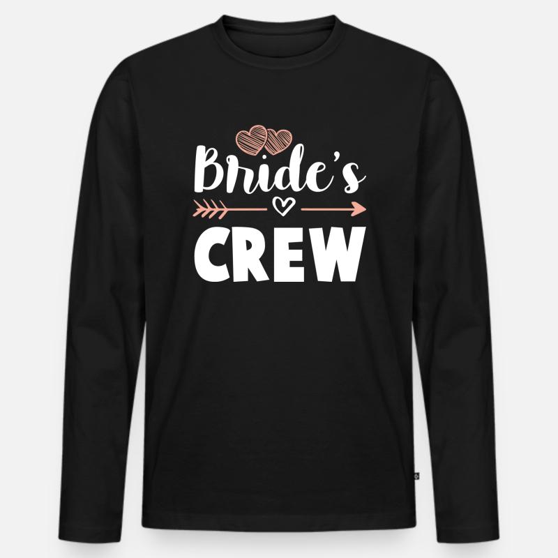bride crew - Männer Premium Bio Langarmshirt - Schwarz