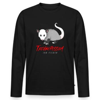 TECHNO TECHNOPOSSUM VOTRE PUTAIN D’OPOSSUM - T-shirt manches longues Premium bio Homme - noir - Devant - Nico (187cm)