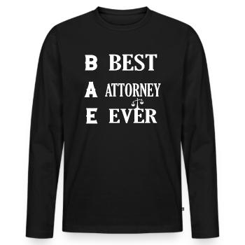 BAE Meilleur avocat avocat de tous les temps - T-shirt manches longues Premium bio Homme - noir - Devant - Nico (187cm)
