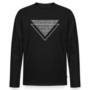 Abstract Amazigh Berber Nord African Motive Symbol - Men's Premium Organic Long Sleeve Shirt - black - Front - Nico (187cm)