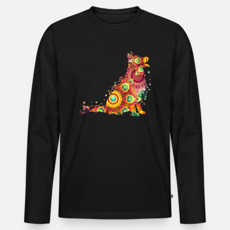 German Shepherd Deutscher Schäferhund - Männer Premium Bio Langarmshirt - Schwarz
