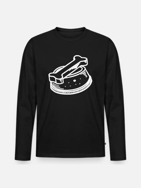 Hund Dog - Men's Premium Organic Long Sleeve Shirt - black
