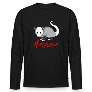 METAL OPOSSUM METALPOSSUM - Men's Premium Organic Long Sleeve Shirt - black - Front - Nico (187cm)