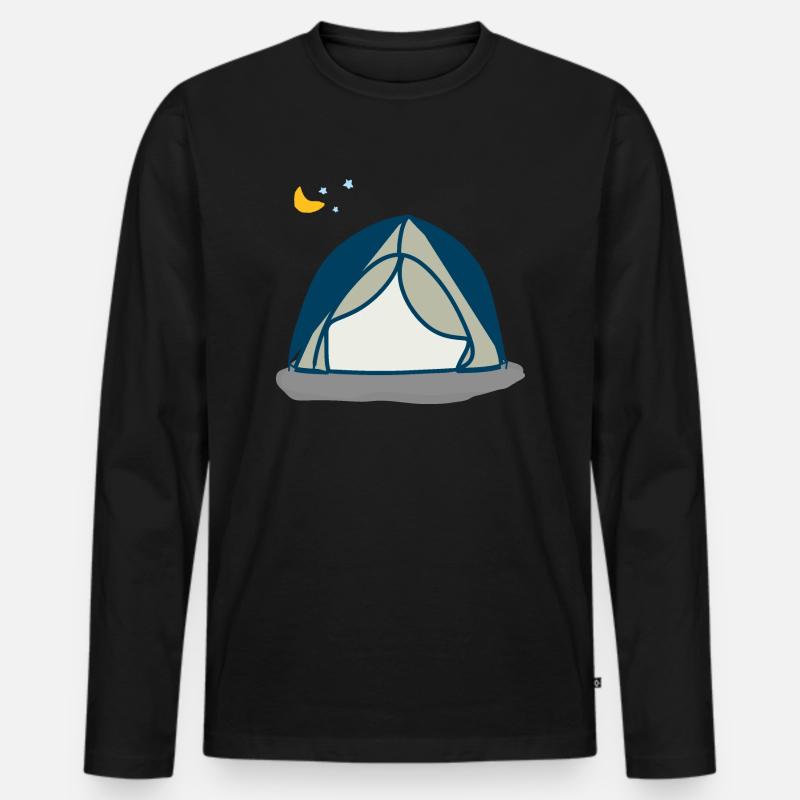 Camping 2 - Männer Premium Bio Langarmshirt - Schwarz