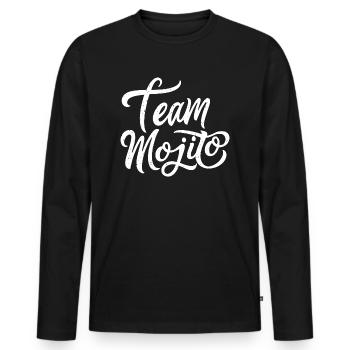Team mojito - T-shirt manches longues Premium bio Homme - noir - Devant - Nico (187cm)