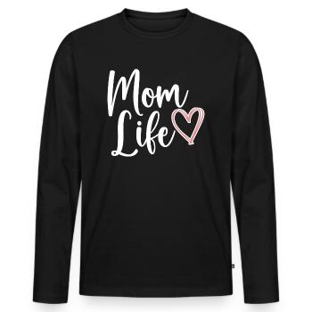 Cadeaux de la vie de maman pour les femmes Maman de la vie de maman - T-shirt manches longues Premium bio Homme - noir - Devant - Nico (187cm)