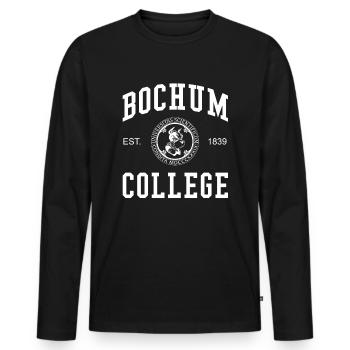 Collège de Bochum Collège universitaire Université - T-shirt manches longues Premium bio Homme - noir - Devant - Nico (187cm)