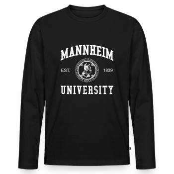 Université de Mannheim Universität Hochschule Uni - T-shirt manches longues Premium bio Homme - noir - Devant - Nico (187cm)