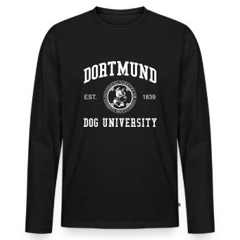 Dortmund Dog University Universität Hochschule Uni - Men's Premium Organic Long Sleeve Shirt - black - Front - Nico (187cm)