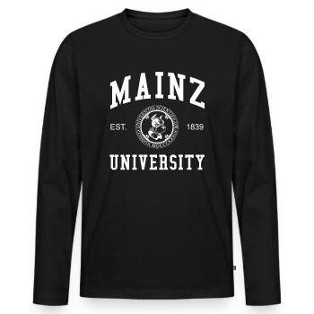Université de Mayence Universität Hochschule Uni - T-shirt manches longues Premium bio Homme - noir - Devant - Nico (187cm)