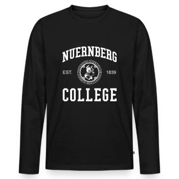 Collège de Nuremberg Collège universitaire - T-shirt manches longues Premium bio Homme - noir - Devant - Nico (187cm)