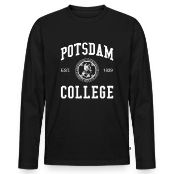 Collège de Potsdam Université Universität Hochschule - T-shirt manches longues Premium bio Homme - noir - Devant - Nico (187cm)