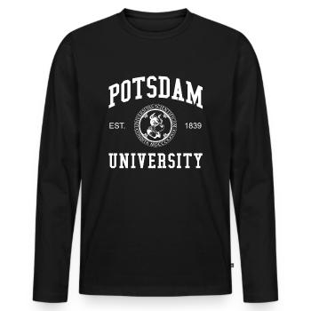 Université de Potsdam Universität Hochschule Uni - T-shirt manches longues Premium bio Homme - noir - Devant - Nico (187cm)