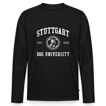 Stuttgart Dog University University College - Men's Premium Organic Long Sleeve Shirt - black - Front - Nico (187cm)