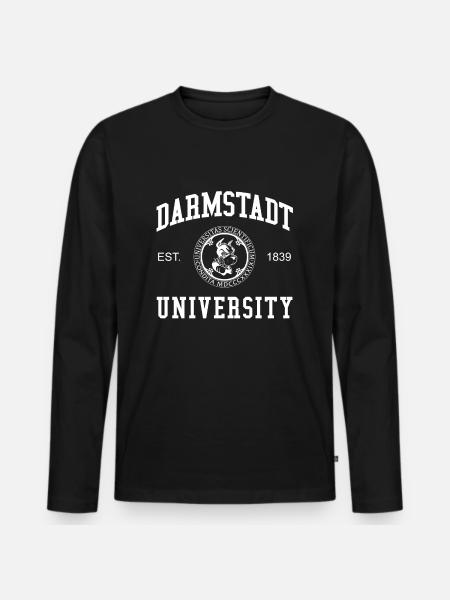 Darmstadt University Universität Hochschule Uni - Männer Premium Bio Langarmshirt - Schwarz