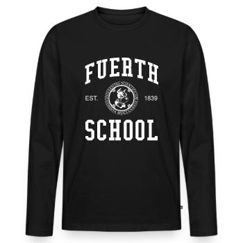 Fürth School University College University School - T-shirt manches longues Premium bio Homme - noir - Devant - Nico (187cm)