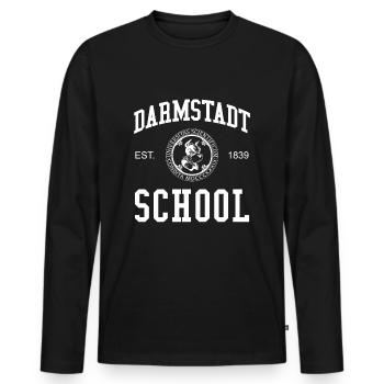 École de Darmstadt Université Universität Hochschule - T-shirt manches longues Premium bio Homme - noir - Devant - Nico (187cm)