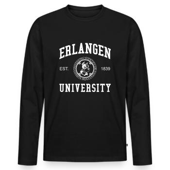 Université d’Erlangen Universität Hochschule Uni - T-shirt manches longues Premium bio Homme - noir - Devant - Nico (187cm)
