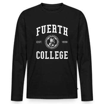 Fürth College University Universität Hochschule - T-shirt manches longues Premium bio Homme - noir - Devant - Nico (187cm)