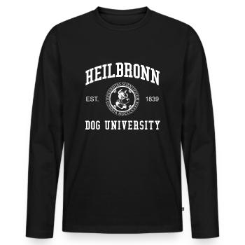 Collège universitaire canin de Heilbronn - T-shirt manches longues Premium bio Homme - noir - Devant - Nico (187cm)