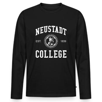 Neustadt College University Universität Hochschule - T-shirt manches longues Premium bio Homme - noir - Devant - Nico (187cm)