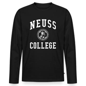Neuss College University Universität Hochschule - T-shirt manches longues Premium bio Homme - noir - Devant - Nico (187cm)