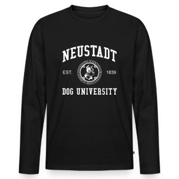 Université canine Neustadt Universität Hochschule Uni - T-shirt manches longues Premium bio Homme - noir - Devant - Nico (187cm)