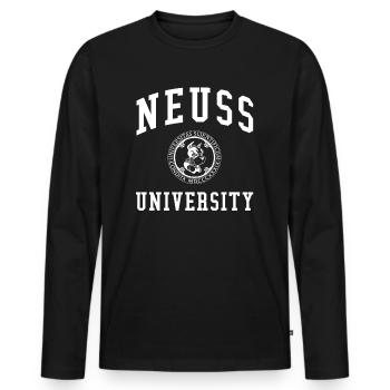 Université de Neuss Universität Hochschule Uni - T-shirt manches longues Premium bio Homme - noir - Devant - Nico (187cm)