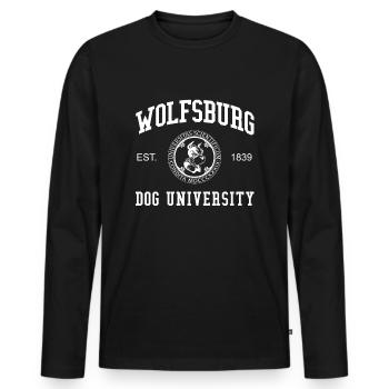 Collège universitaire canin de Wolfsburg - T-shirt manches longues Premium bio Homme - noir - Devant - Nico (187cm)