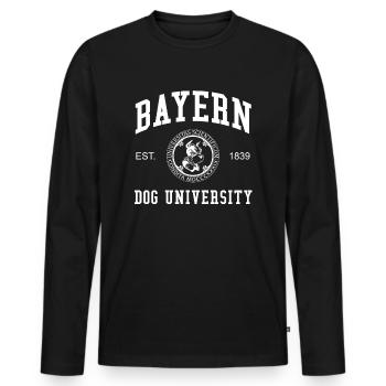 Bavaria Dog University University University - Men's Premium Organic Long Sleeve Shirt - black - Front - Nico (187cm)