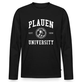 Université Plauen Universität Hochschule Uni - T-shirt manches longues Premium bio Homme - noir - Devant - Nico (187cm)