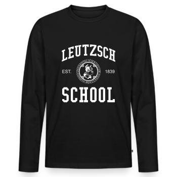 Leipzig Leutzsch School University School University - T-shirt manches longues Premium bio Homme - noir - Devant - Nico (187cm)