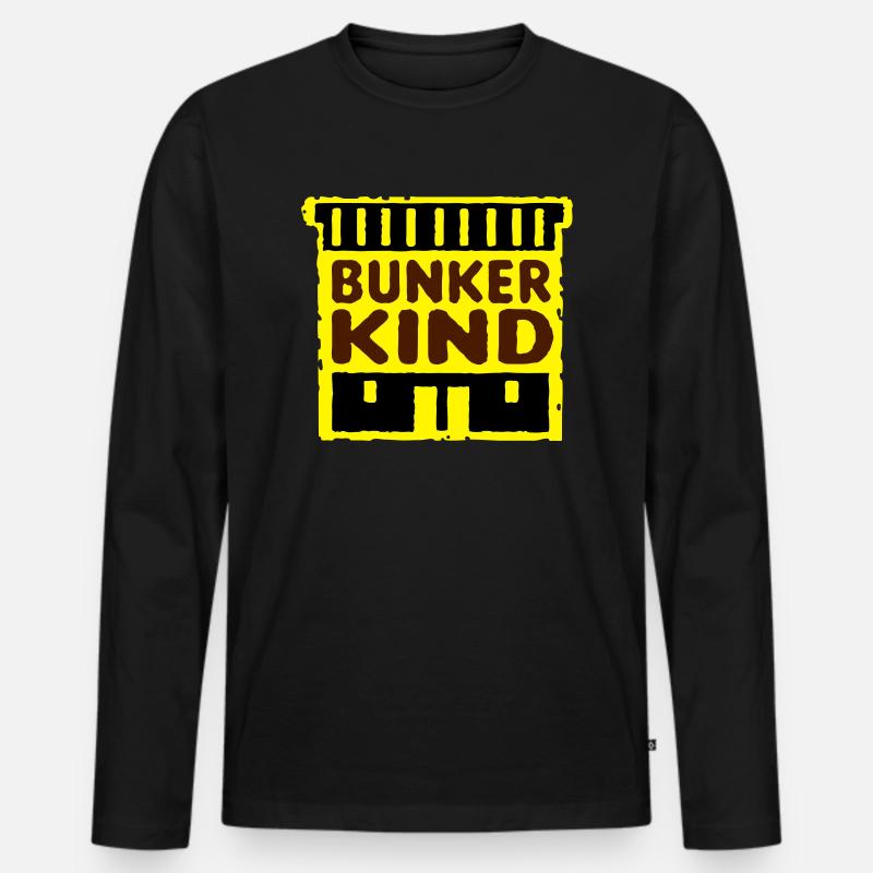 rzhw_bunker-kind - Männer Premium Bio Langarmshirt - Schwarz