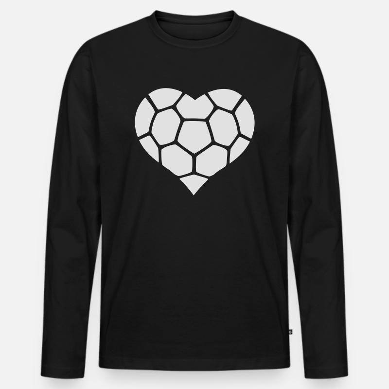 Ballherz - Männer Premium Bio Langarmshirt - Schwarz