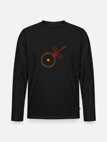 Gold Alchemy - Men's Premium Organic Long Sleeve Shirt - black