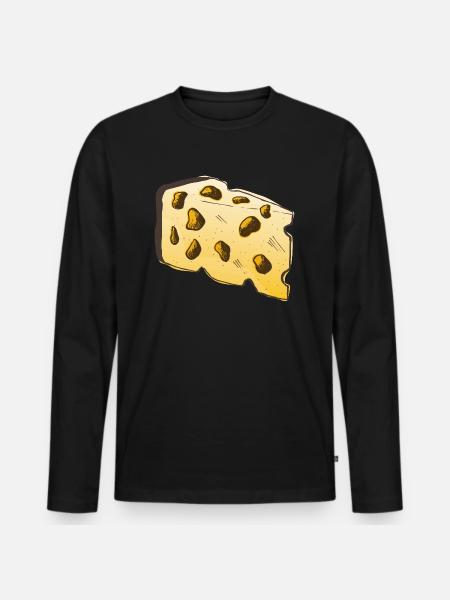 Cheese - Men's Premium Organic Long Sleeve Shirt - black