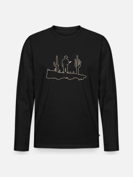 Wild West - T-shirt manches longues Premium bio Homme - noir