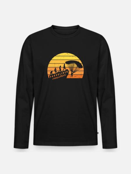 Parapente Evolution - T-shirt manches longues Premium bio Homme - noir