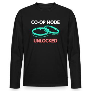Marriage Marriage Wife Husband Multiplayer Co-op - Men's Premium Organic Long Sleeve Shirt - black - Front - Nico (187cm)