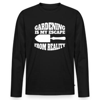 Jardinier Verger Hobby Jardinier Cadeau Jardin - T-shirt manches longues Premium bio Homme - noir - Devant - Nico (187cm)