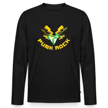 Punk Rock - Männer Premium Bio Langarmshirt - Schwarz - Vorne - Nico (187cm)