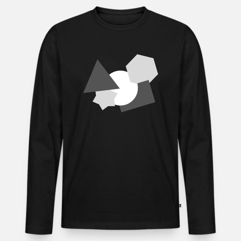 Formen - Männer Premium Bio Langarmshirt - Schwarz